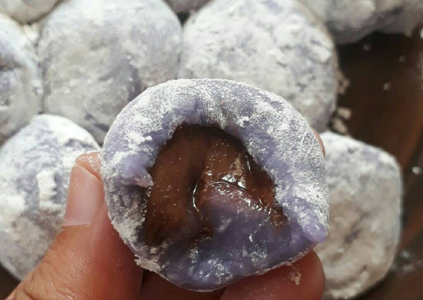 Resep Mochi isi cokelat pasta