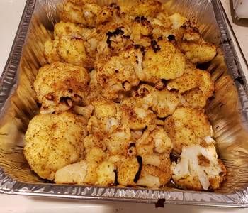 Unique Recipe Roasted curry  garlic cauliflower Delicious Nutritious