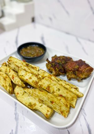 A picture of Peppered Fried Yam.