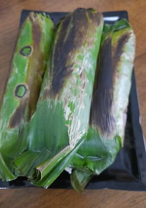 Foto resep Nasi bakar tumis jamur teri