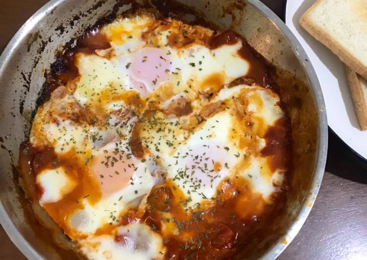 dari awal hingga akhir Memasak Shakshouka Jadi, Lezat Sekali