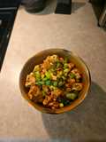 Marinated tofu and rice