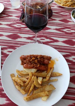 Una foto de Salchichas de Pollo en Salsa Chile