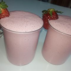 A picture of Creamy strawberry 🍓 Shake.