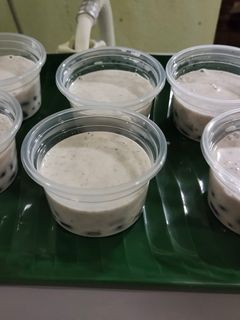 A picture of Coconut Jelly with Red Beans.