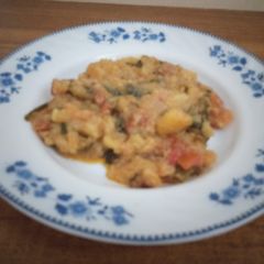 A picture of Aloo hari pyaz ka bhurta.