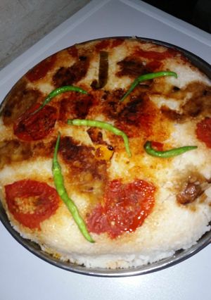 عکسی از دستور ته چین سبزیجات 🍆🍅🌶️🥔🥕
