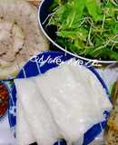 Bánh ướt thịt luộc chấm mắm cá cơm