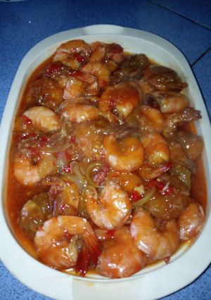 Foto resep Udang Asem Manis Pedas