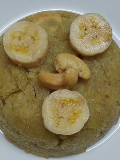 A picture of Banana Sooji Halwa.