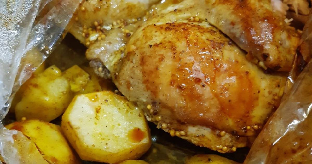 Курица кусочками в духовке в рукаве для запекания рецепт с фото