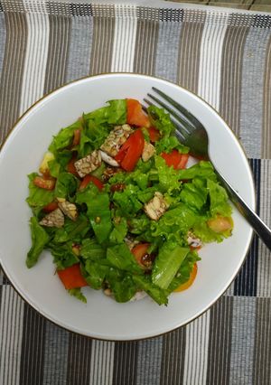 Foto resep Raw salad with tempe Non GMO