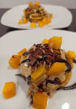 Una foto de Pancakes de mango (BLW)