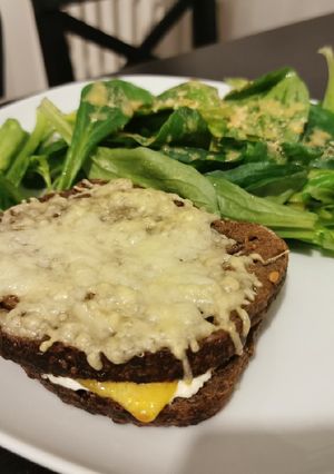 Une photo de Croque monsieur sans béchamel à l'air fryer
