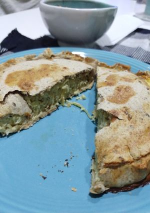 Una foto de Tarta de cebolla con masa light