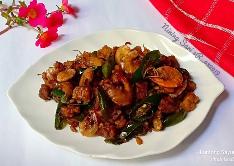 Oseng-oseng Tempe, Udang Cabe Hijau