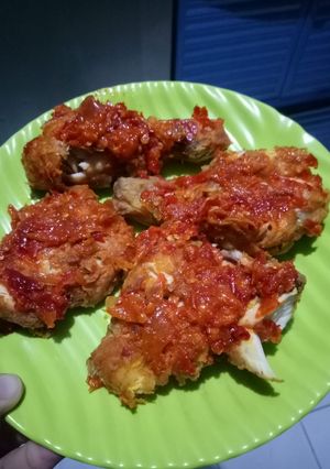 Foto resep Ayam tepung penyet sambel matah
