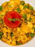 Paneer Bhurji with peas