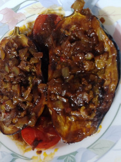 عکسی از دستور بادمجان شکم پر
