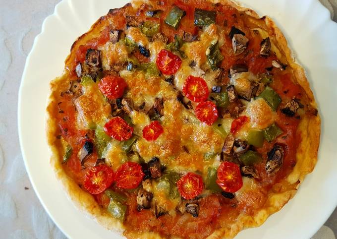 Comment pour Préparer  Fait Maison Pizza Végétarienne