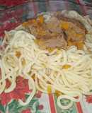 Fideos caseros con tuco