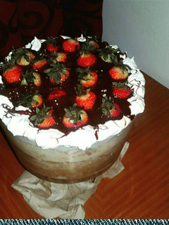 Una foto de Tres leches con ron y nutela