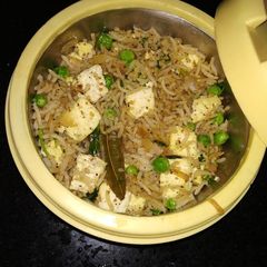 Paneer green peas pulav A picture of Paneer green peas pulav.