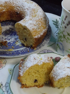 Una foto de Budín de mandarinas y chocolate