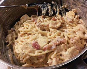 Ultimate Serving Recipe Rosey Chicken Spaghetti Alfredo Very Delicious