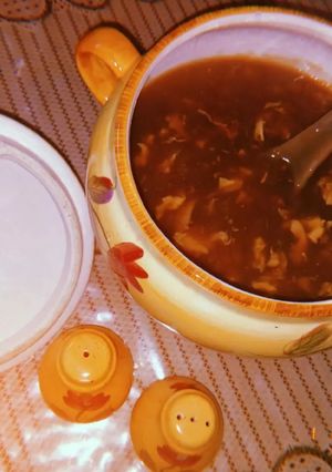 A picture of Hot & sour soup 🍲.