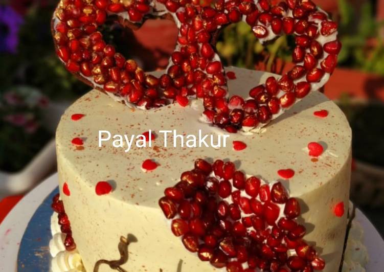 Chocolate Geode Cake with Pomegranate Seeds