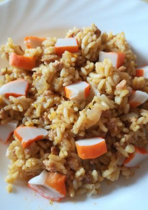 Una foto de Arroz con soja