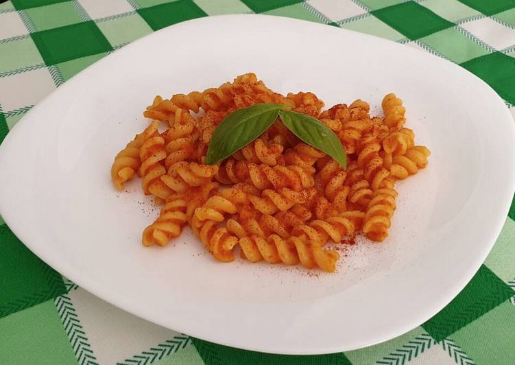 Easiest Way to Make Speedy Fusilli con crema di peperoni e paprika