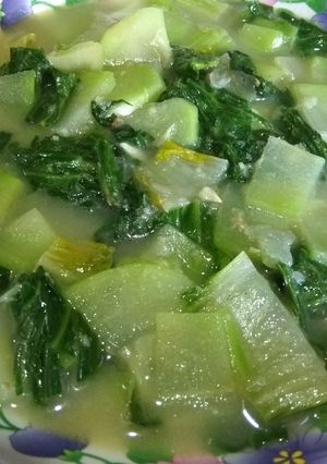 Foto resep Bobor Sawi Hijau + Labu Siam