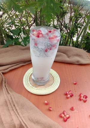 Foto resep Es susu delima