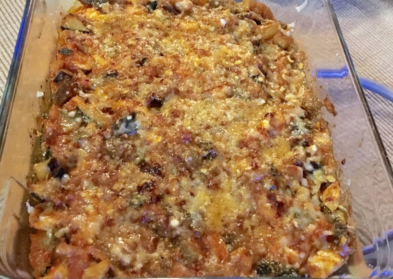 Verduras con pollo a la parmesana