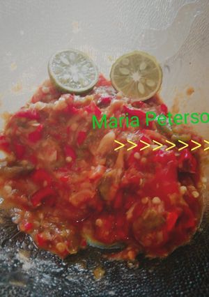 Foto resep Sambel terasi jaruk limau