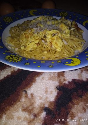 Foto resep Mie telor salted egg