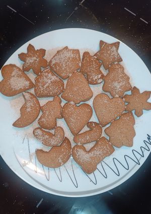Una foto de Galletitas navideñas de cacao sin mantequilla