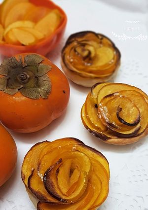 A picture of Persimmon Flower Tarts.