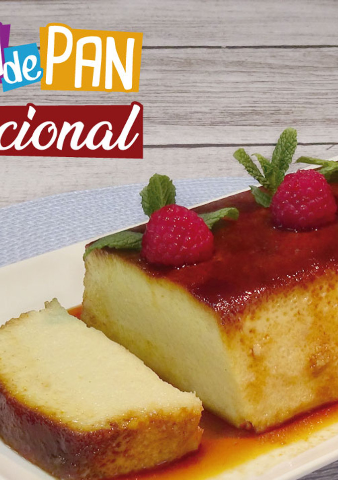 Una foto de Pudin o budin de pan - Receta tradicional y muy fácil