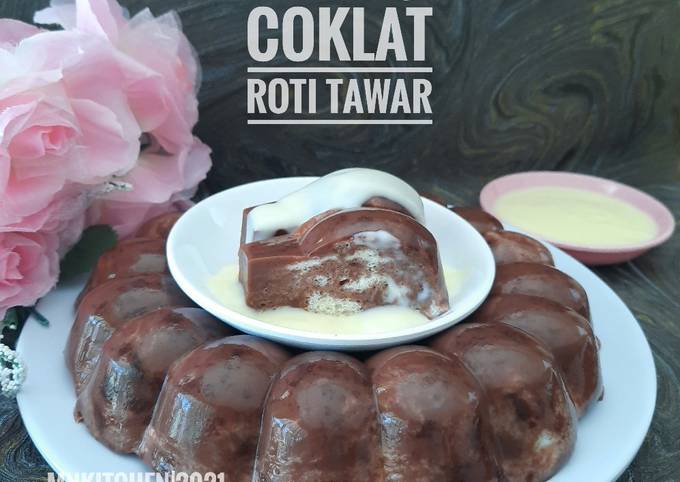 Puding coklat roti tawar (dengan Vla)⭐