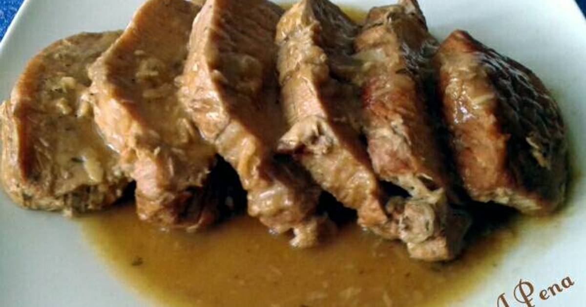 ?Cinta de lomo de cerdo en salsa Receta de José Antonio Pena Navarro -  Cookpad