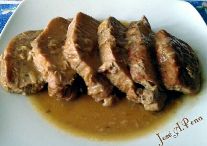 📌Cinta de lomo de cerdo en salsa Receta de José Antonio Pena