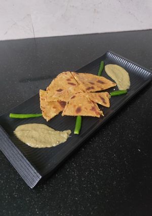 A picture of Leftover dal paratha.