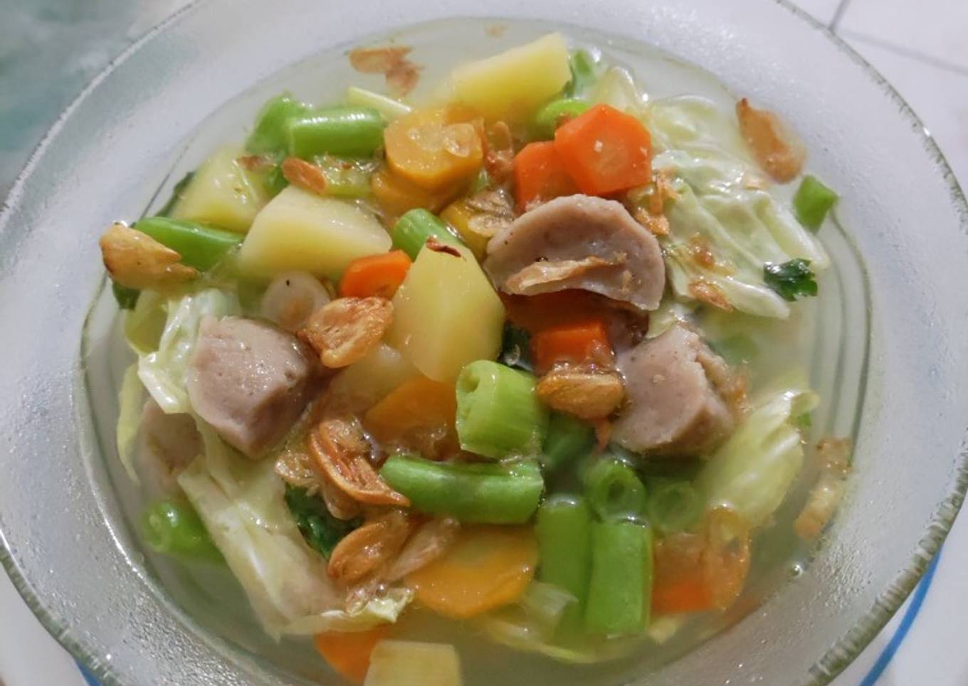 Sup baso sayur mudah