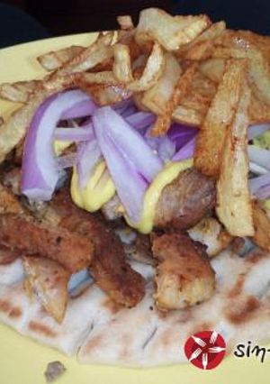 A picture of Peppery Pork Gyro (Homemade).