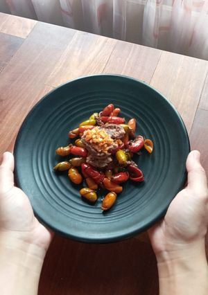 Foto resep Oseng Kulit Melinjo Daging Sapi Giling