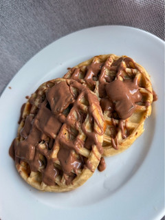 Una foto de Mini Waffles de plátano