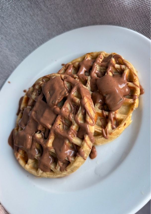 Una foto de Mini Waffles de plátano